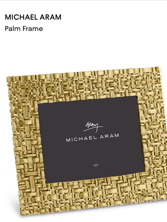 Michael Aram Other - Michael Aram Gold Woven Palm Picture Frame